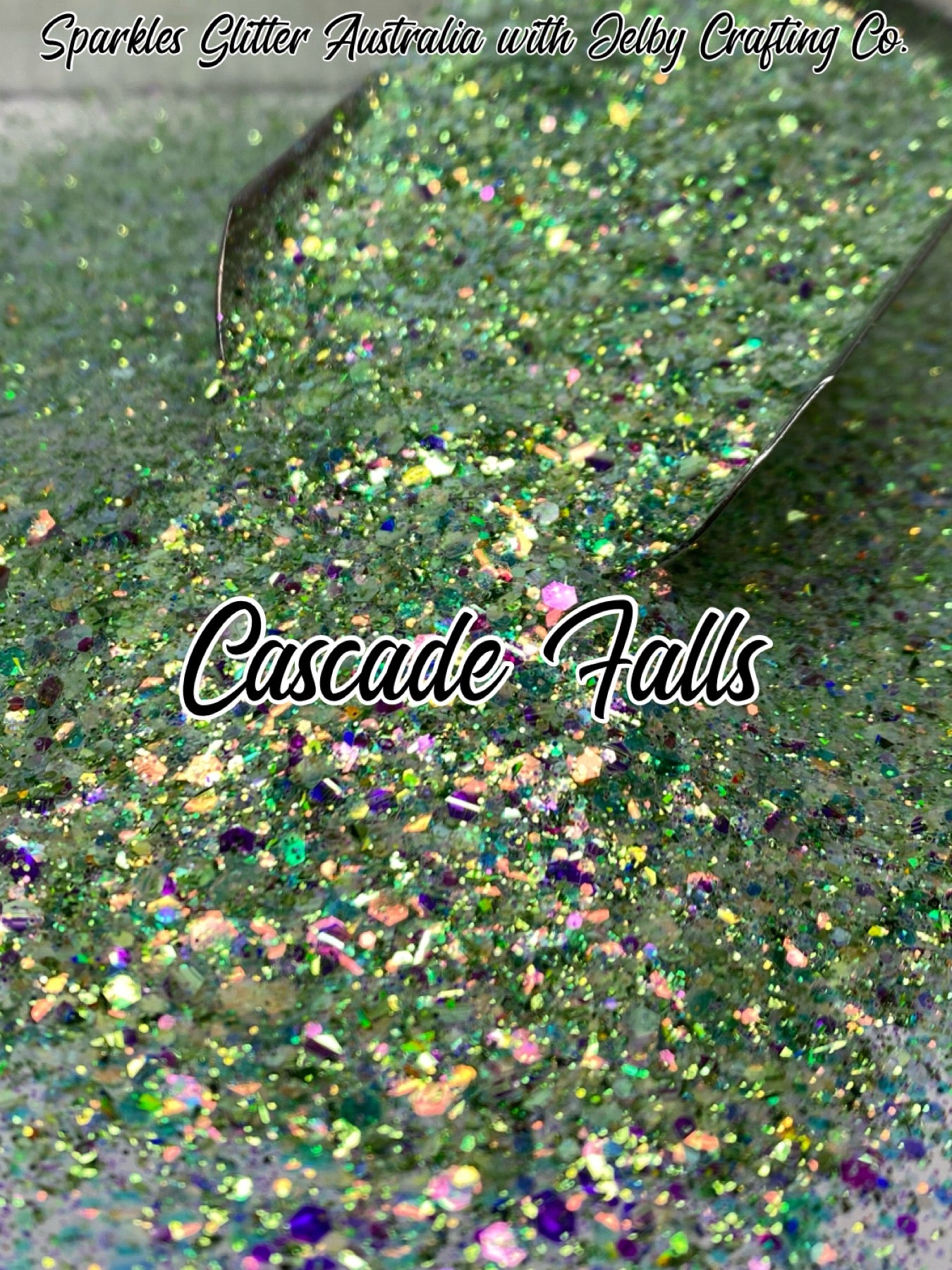 Cascade Bloomfield Falls | Green Custom Mixed Glitter