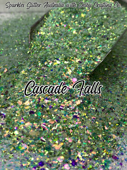 Cascade Bloomfield Falls | Green Custom Mixed Glitter