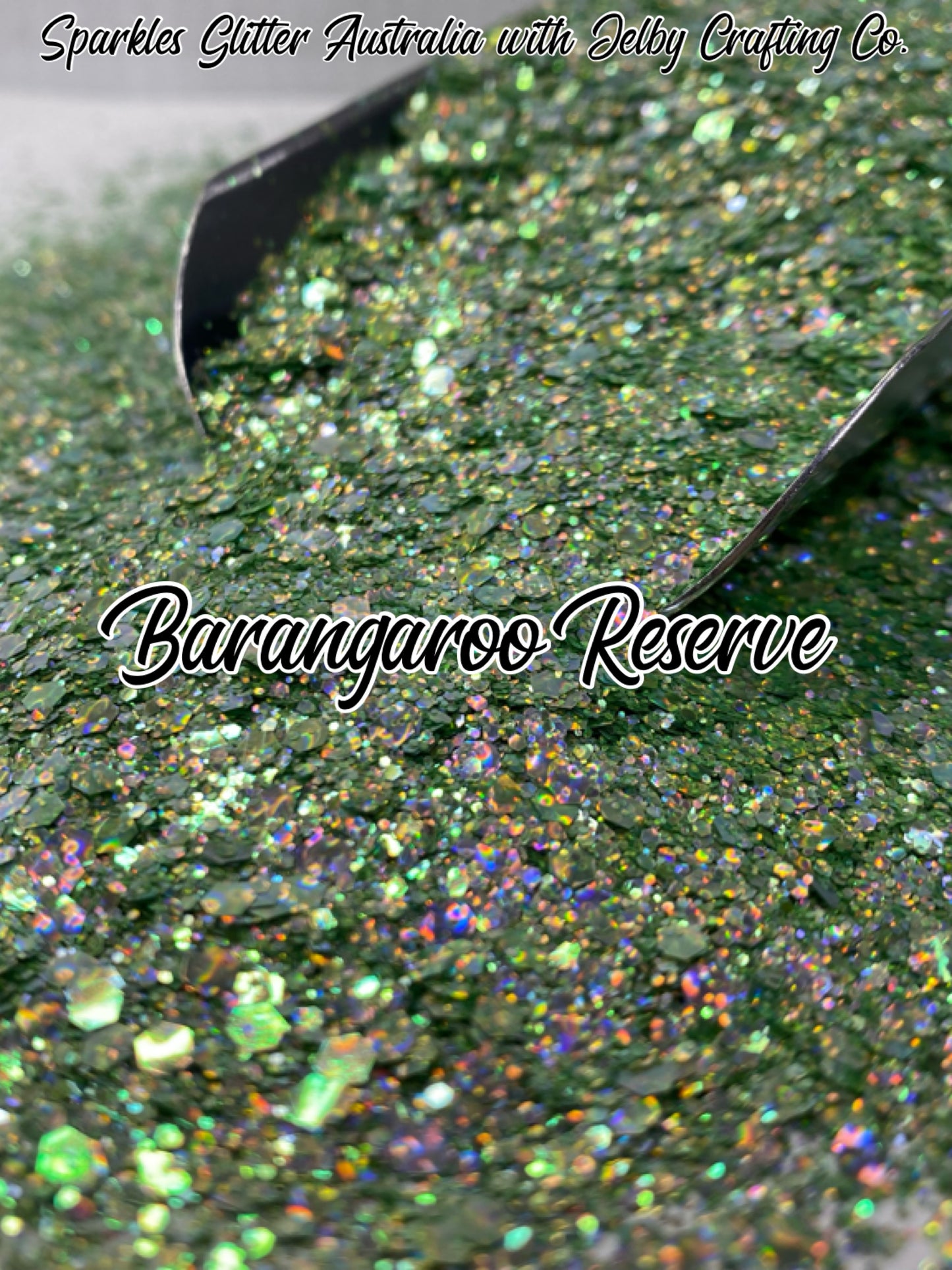 Barangaroo Reserve | Green Chunky Holographic Opal Glitter