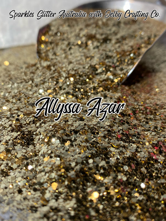 Alyssa Azar | Gold Small Chunky Custom Metallic Glitter