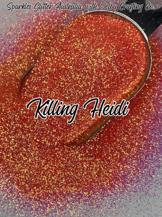 Killing Heidi | Iridescent Orange Pink Fine Cut Glitter