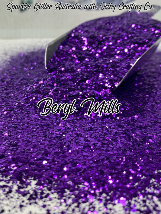 Beryl Mills | Mixed Small Chunky Purple Glitter
