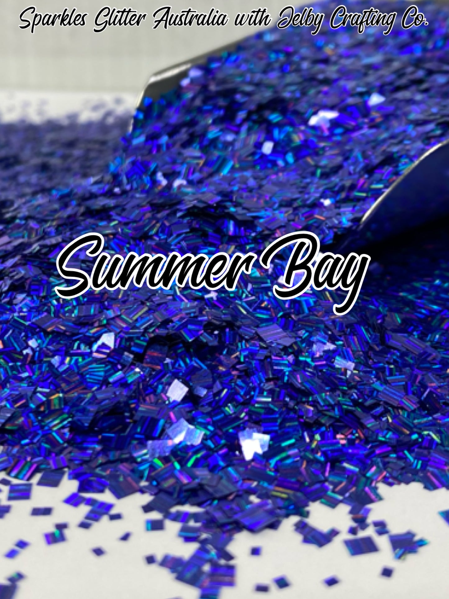 Summer Bay | Blue Holographic Square Cut Glitter