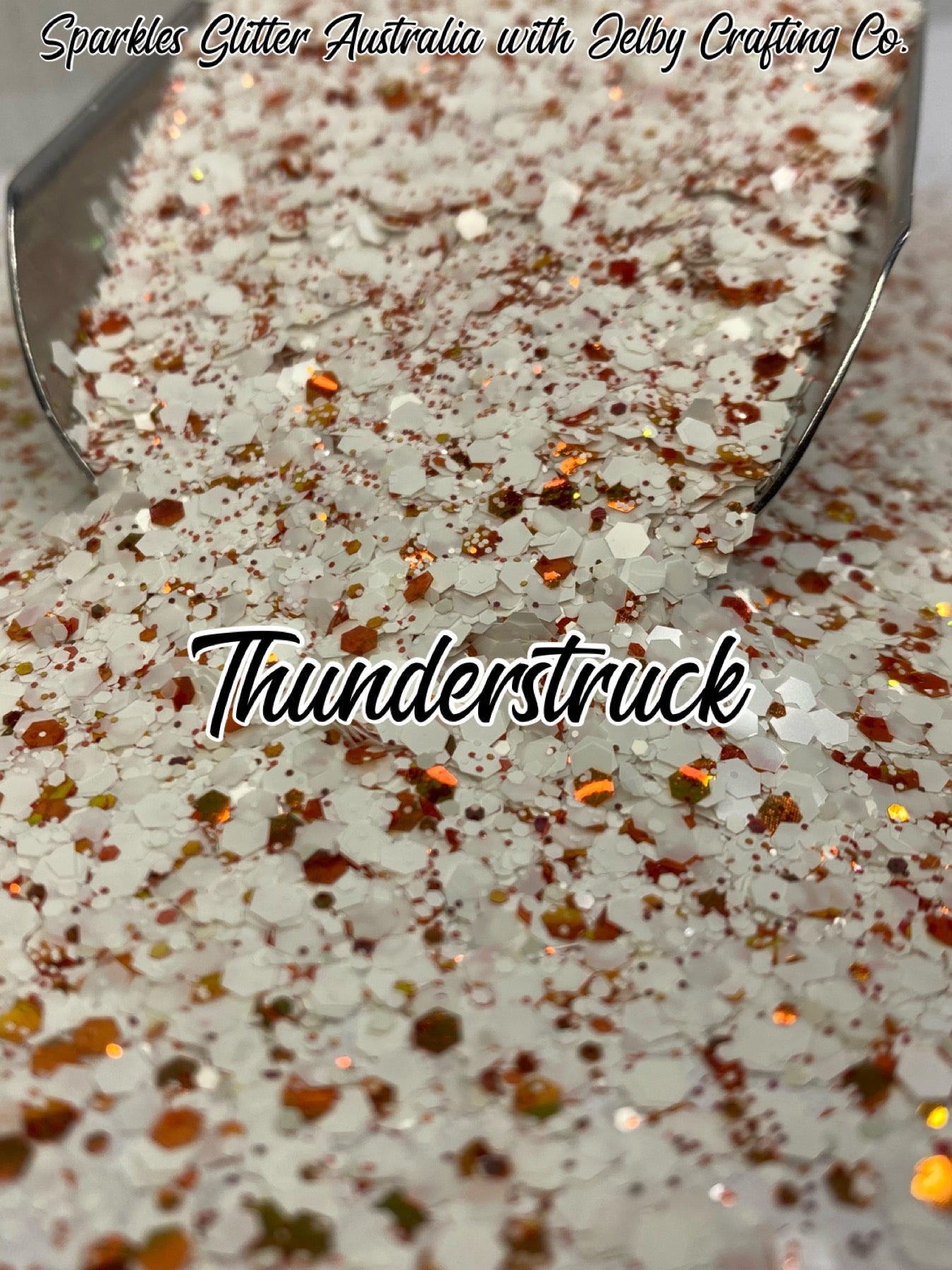 Thunderstruck | Chunky White Mixed Glitter