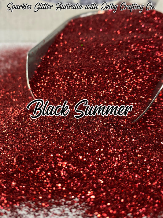 Black Summer | Red Metallic Fine Cut Glitter