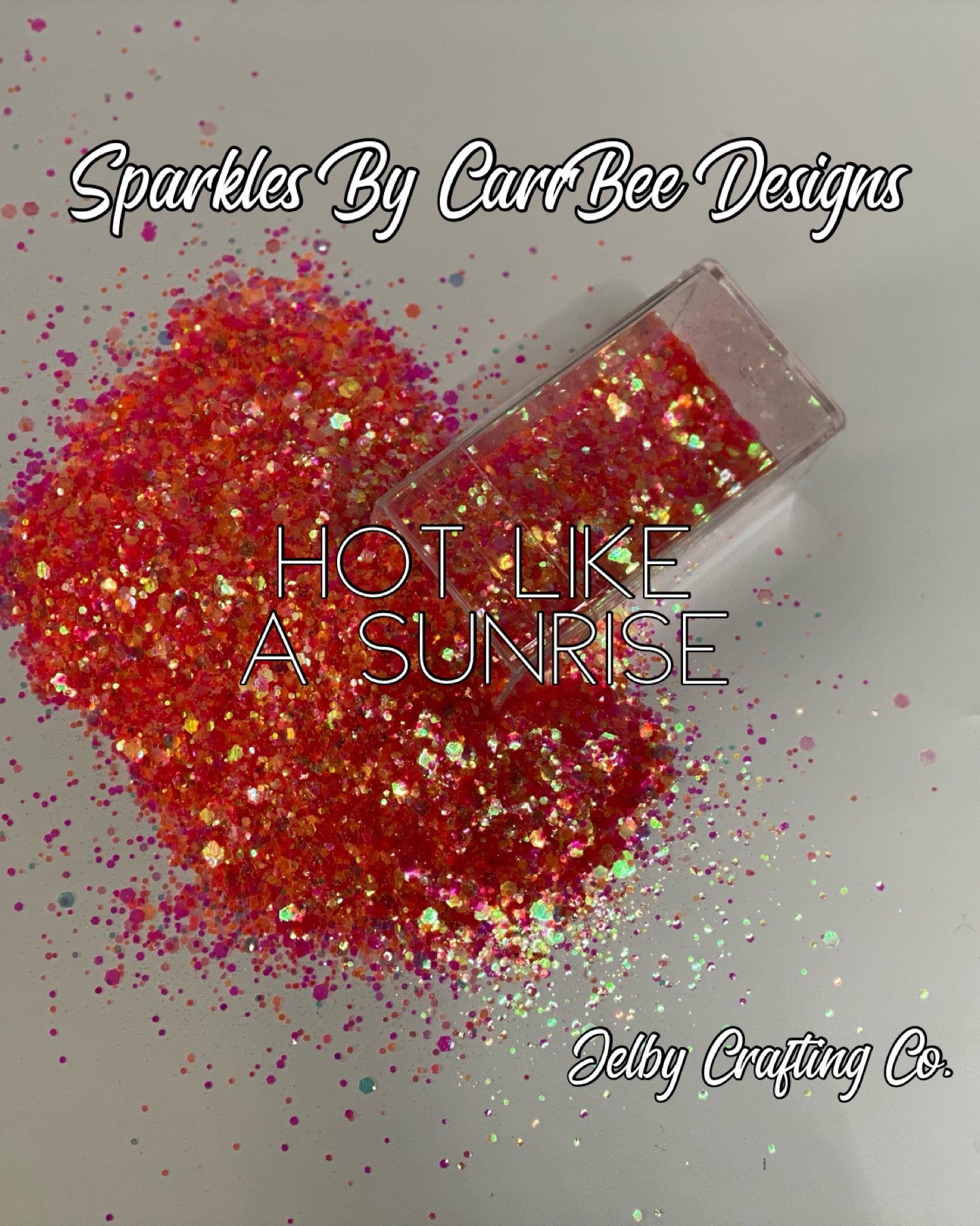 Hot Like A Sunrise | Custom Mixed Pink Orange Chunky Glitter
