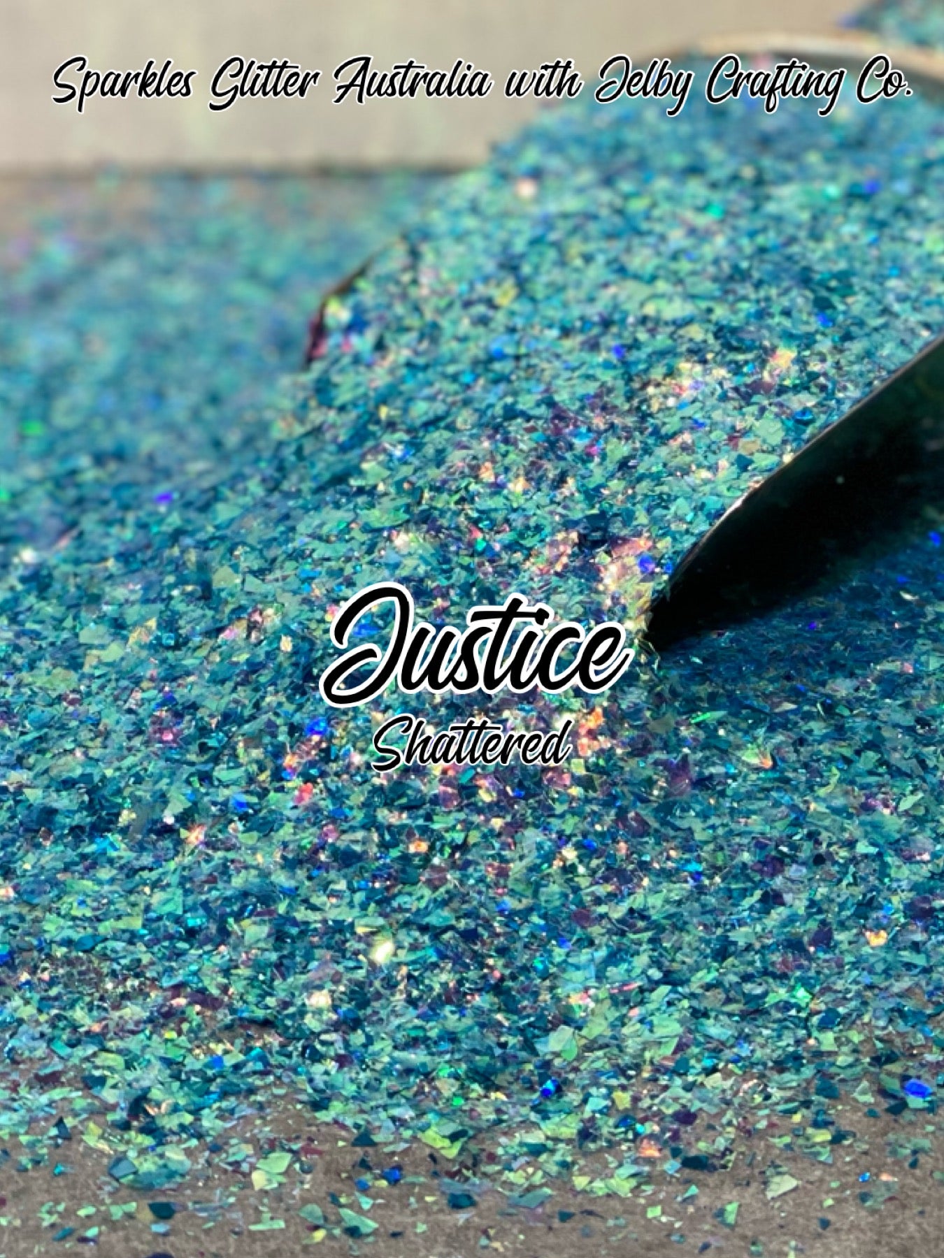 Justice | Custom Mixed Blue Shattered Blue Glitter
