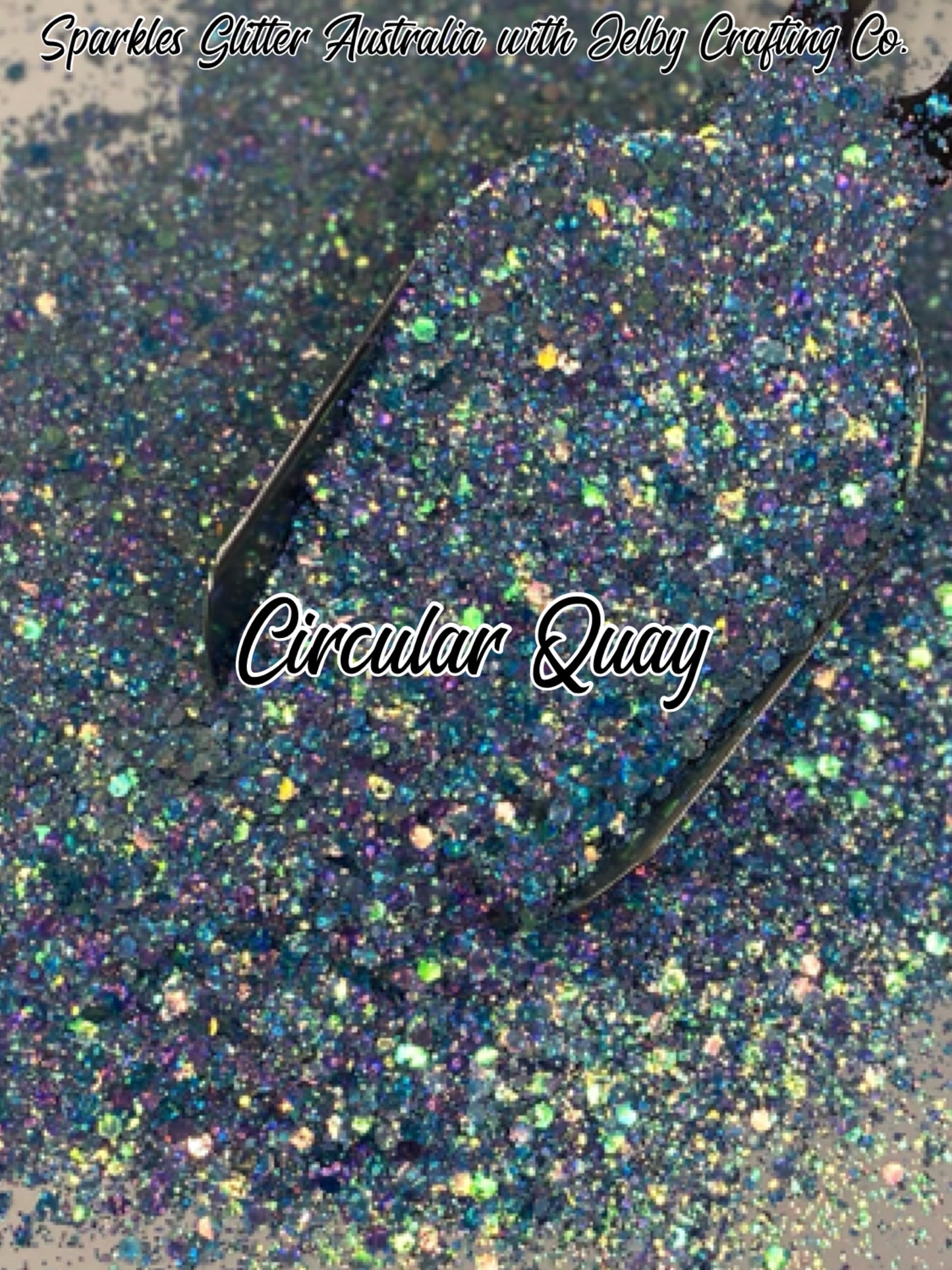 Circular Quay | Blue chunky Holographic Opal Glitter