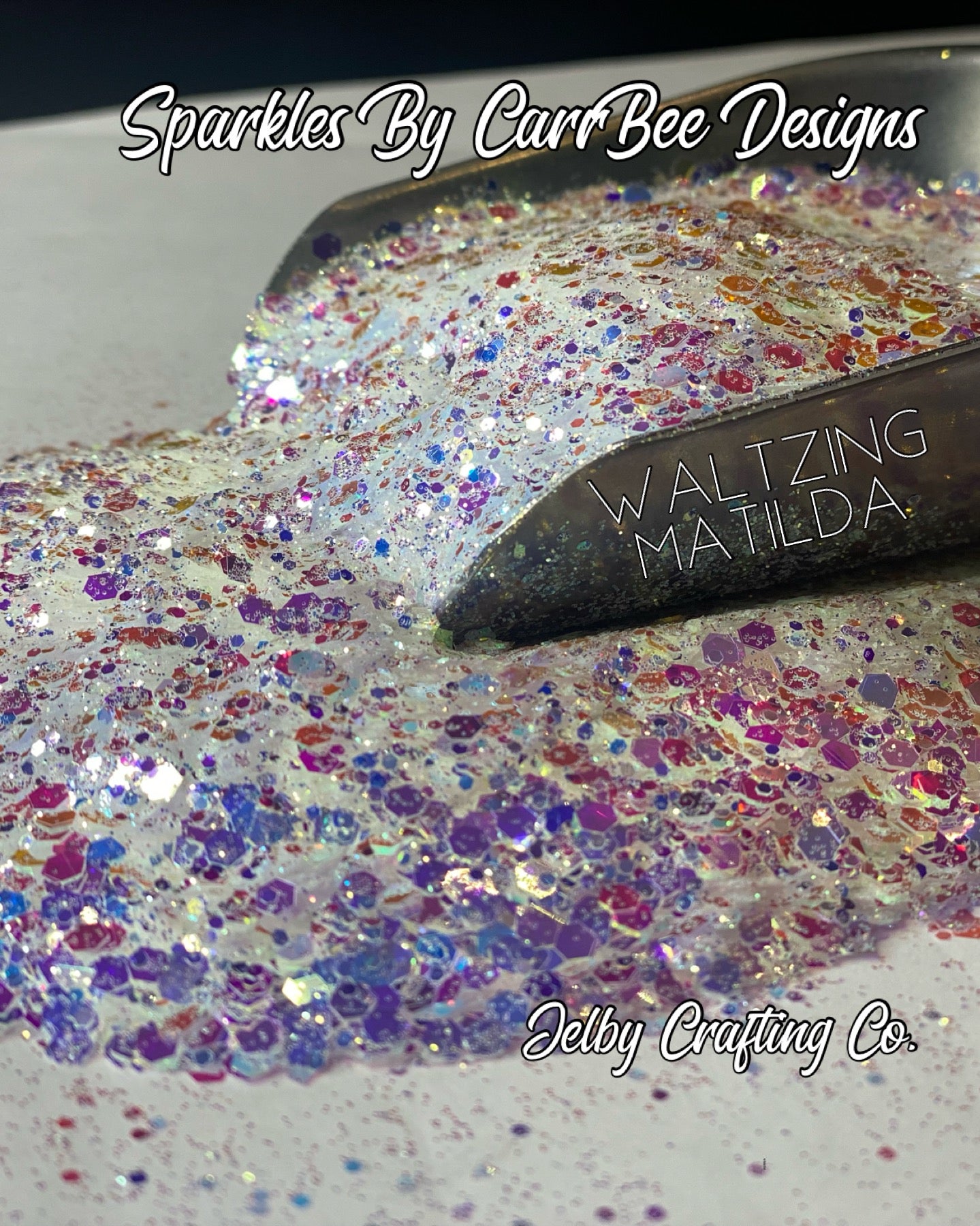Waltzing Matilda | Chunky White Opal Glitter