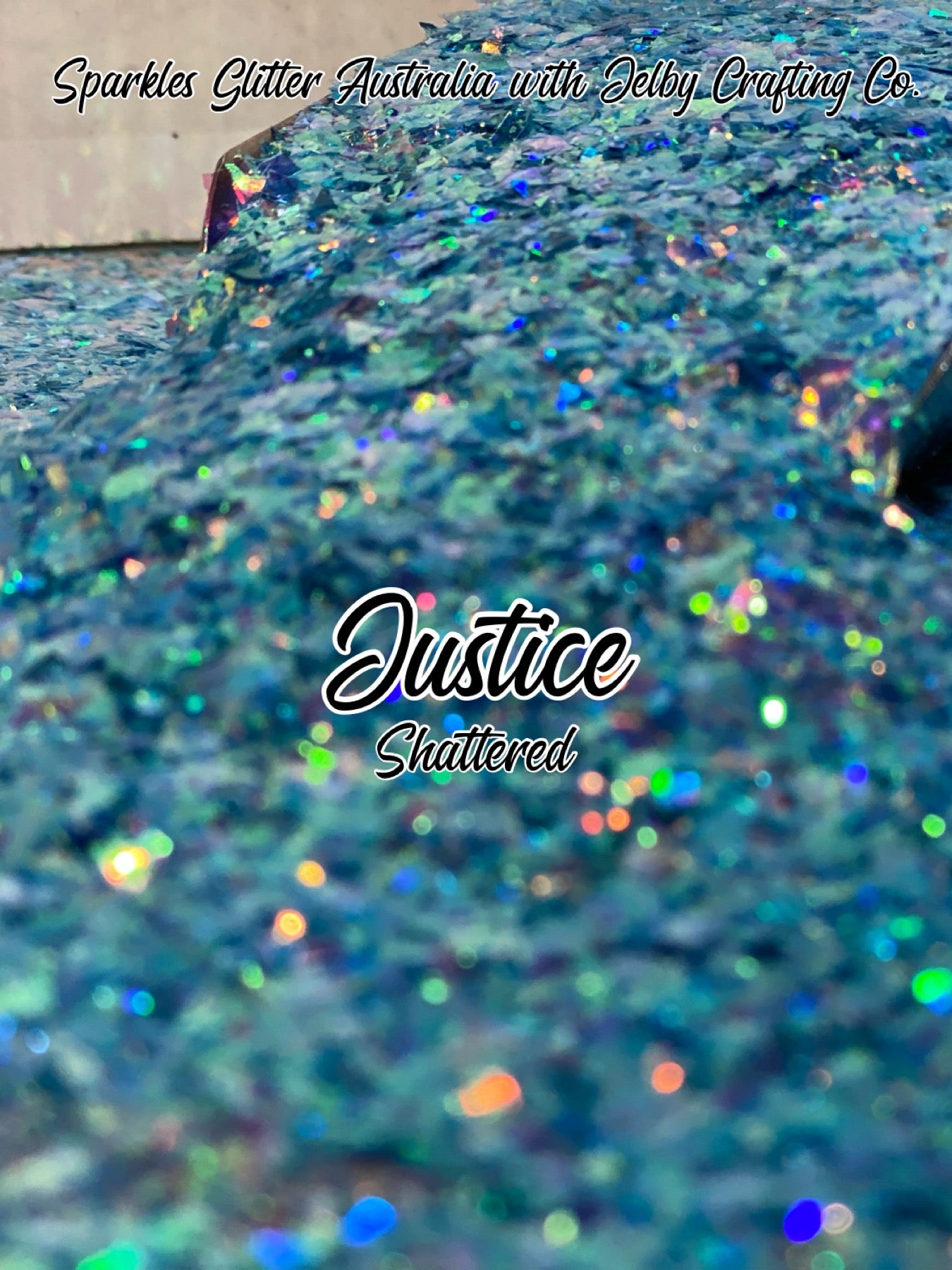 Justice | Custom Mixed Blue Shattered Blue Glitter