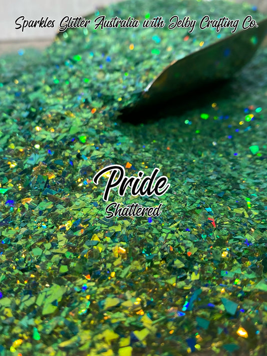 Pride | Custom Mixed Shattered Green Glitter