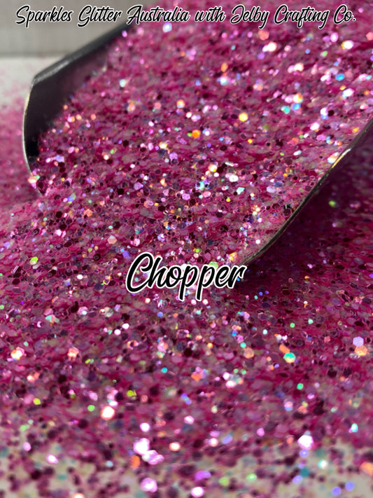 Chopper | Pink Cusom Mixed Small Chunky Glitter