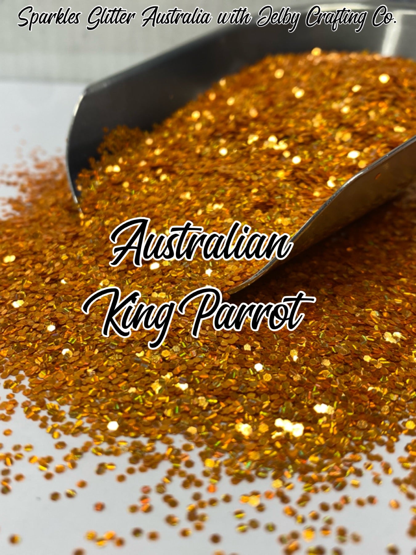 Australian King Parrot | Orange Small Chunky Holographic Glitter